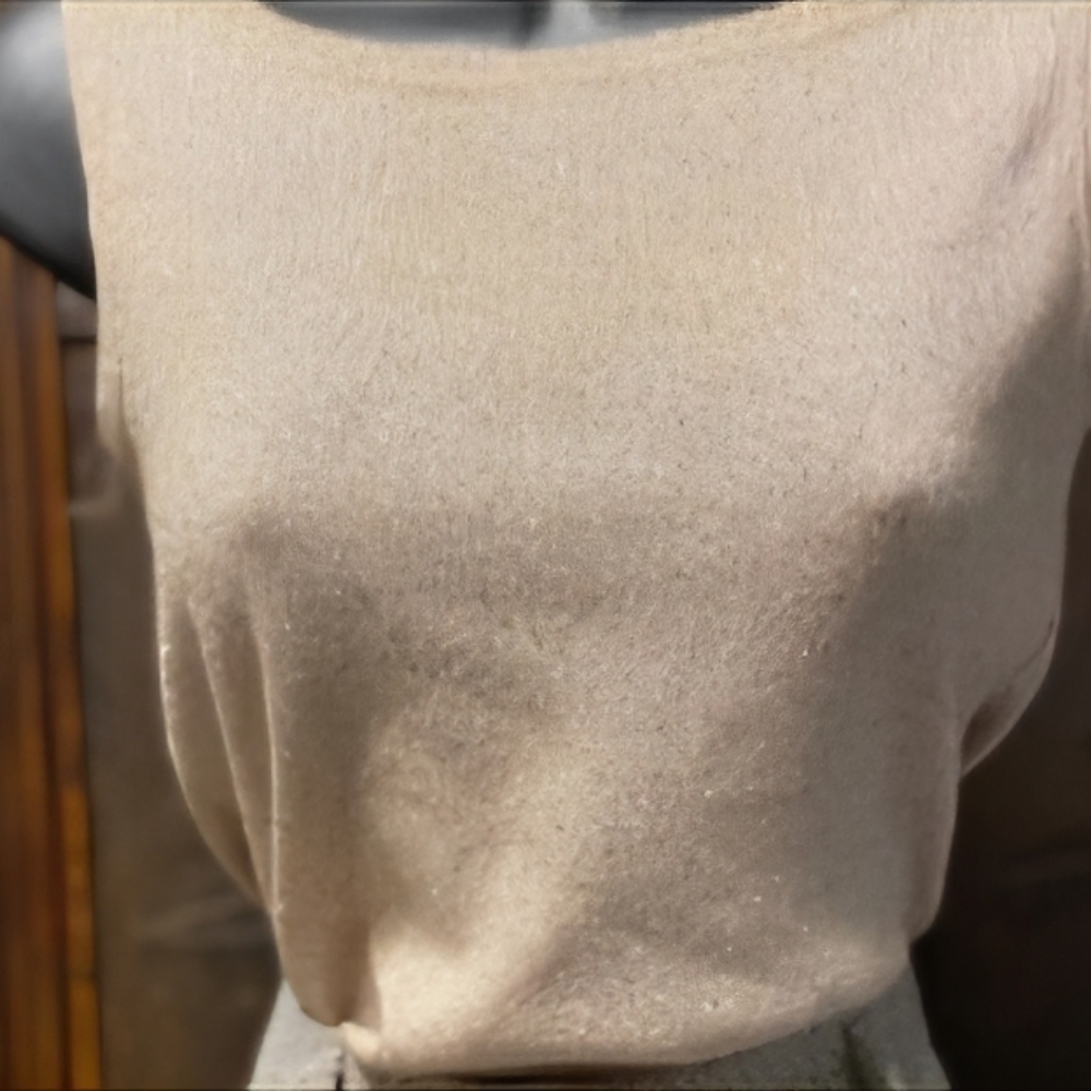 Italian knit gold sheen nylon top Euro Sz. 38